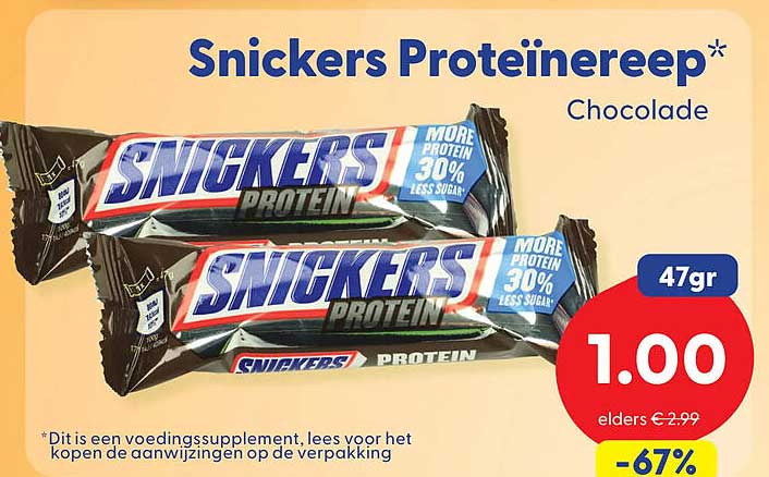 Snickers Proteïnereep* Chocolade