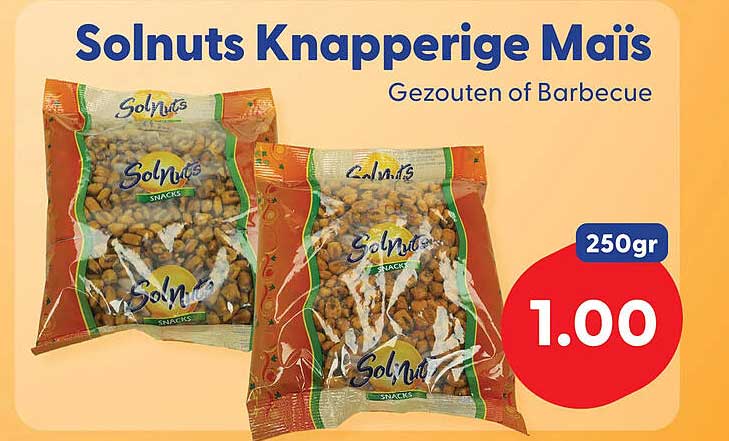 Solnuts Knapperige Mais Gezouten of Barbecue