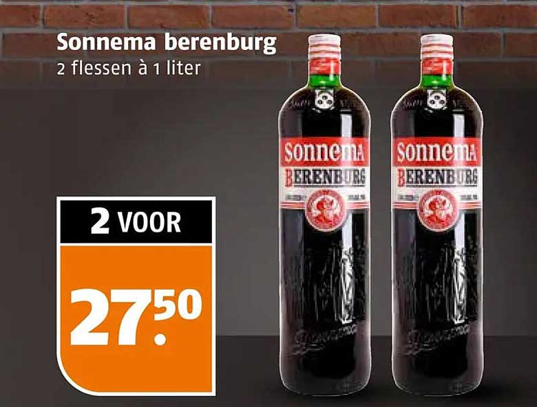 Sonnema berenburg 2 flessen à 1 liter
