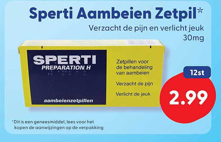 Sperti Aambeien Zetpil* Verzacht de pijn en verlicht jeuk 30mg