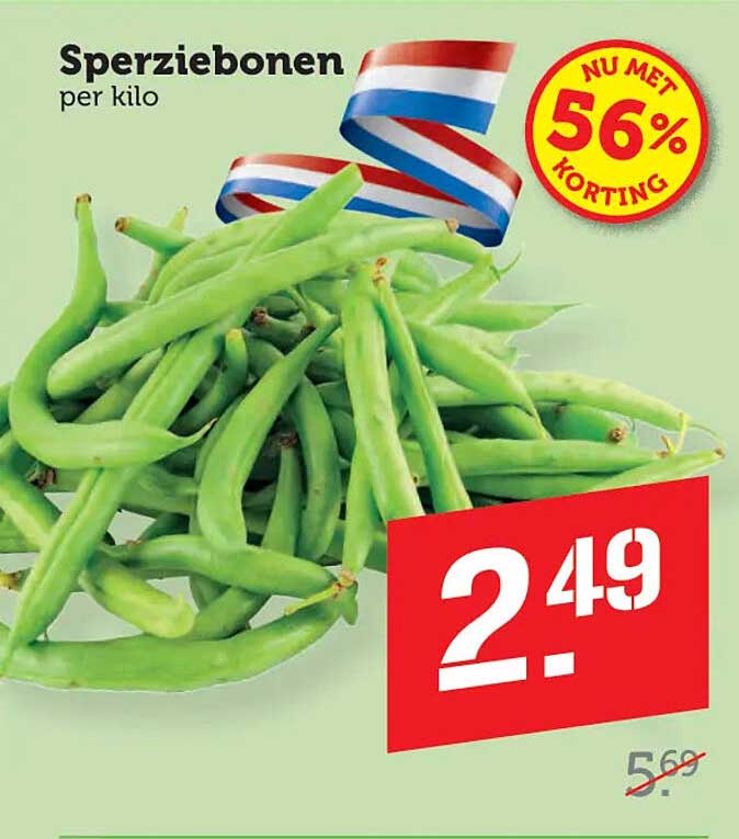 Sperziebonen per kilo