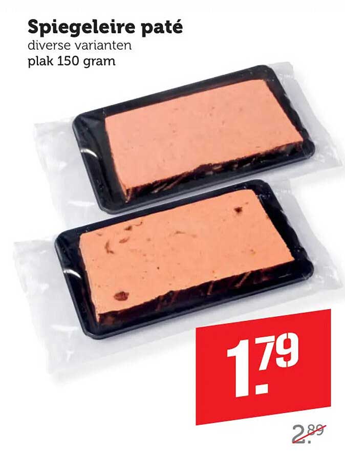 Spiegeleiere paté diverse varianten plak 150 gram