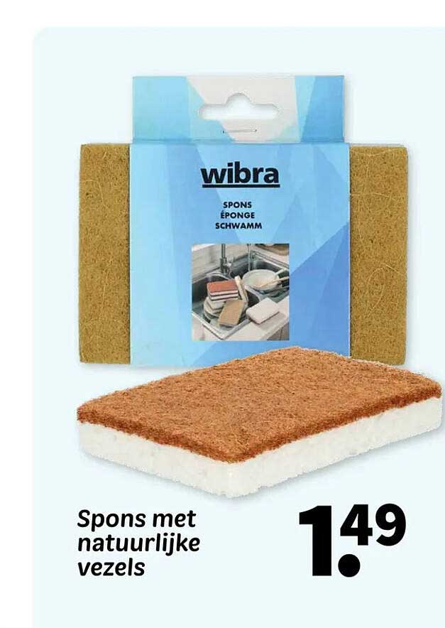 Spons met natuurlijke vezels