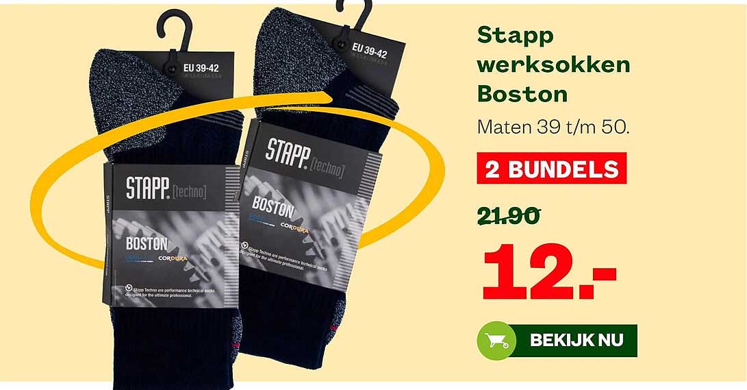 Stapp werksokken Boston 2 BUNDELS