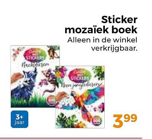 Sticker mozaïek boek Alleen in de winkel verkrijgbaar.
