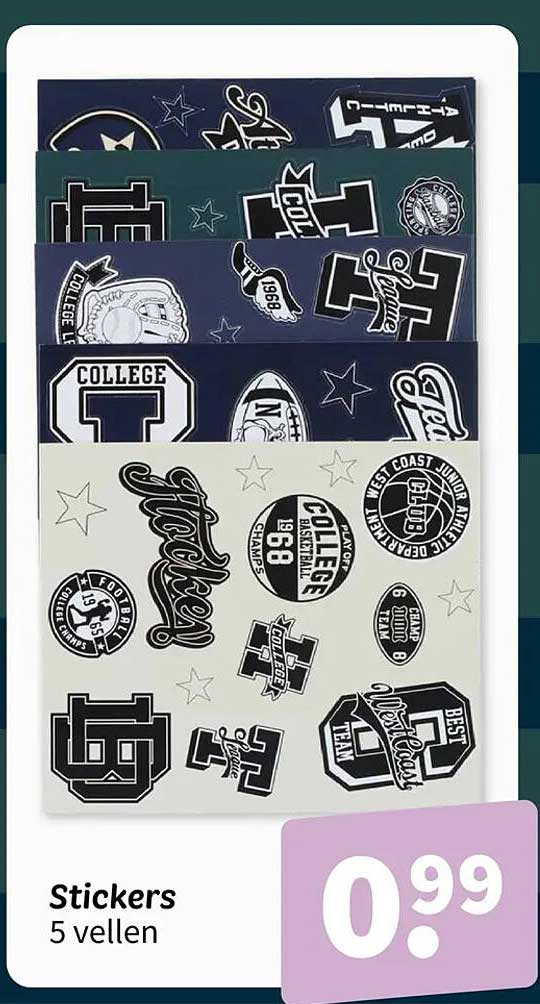 Stickers 5 vellen