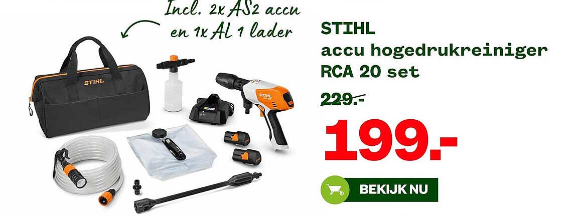 STIHL accu hogedrukreiniger RCA 20 set