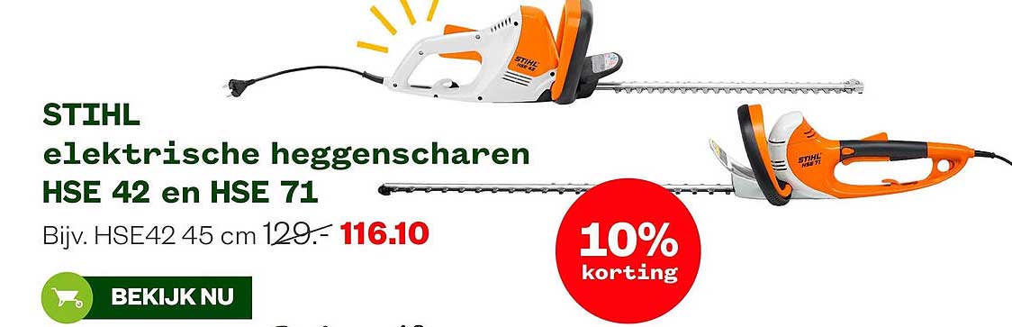 STIHL elektrische heggenscharen HSE 42 en HSE 71