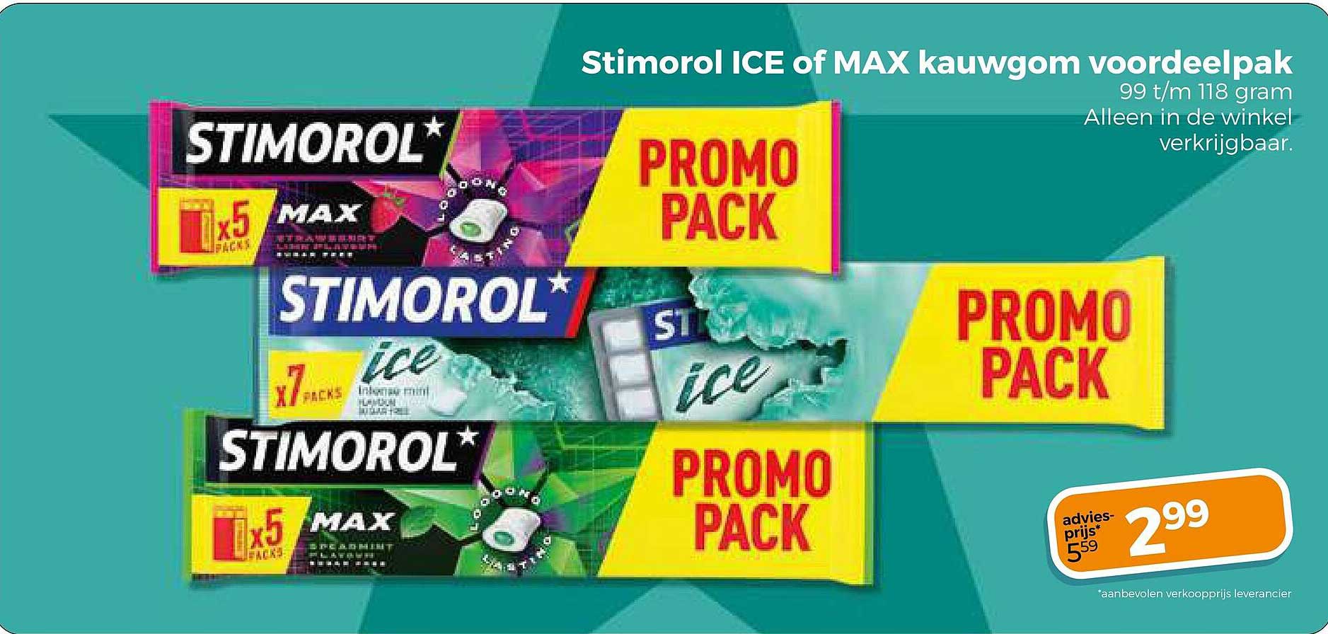 Stimorol ICE of MAX kauwgom voordeelpak
