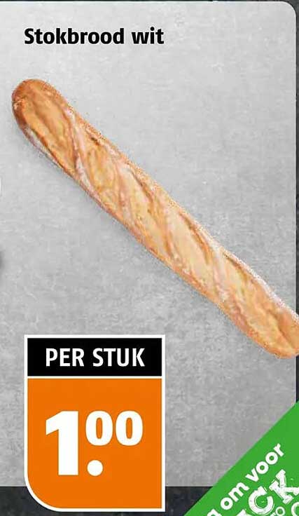 Stokbrood wit PER STUK