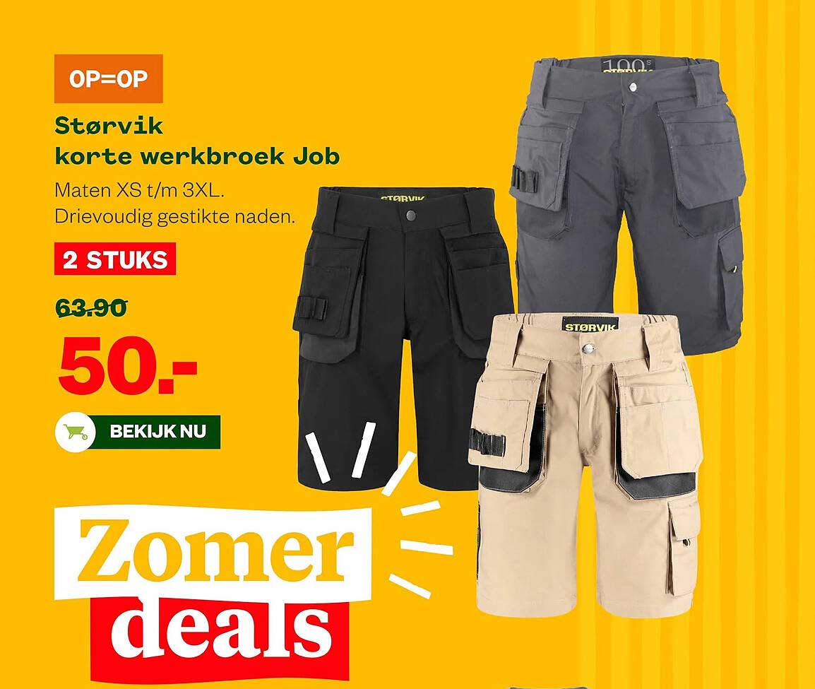 Størvik korte werkbroek Job 2 STUKS