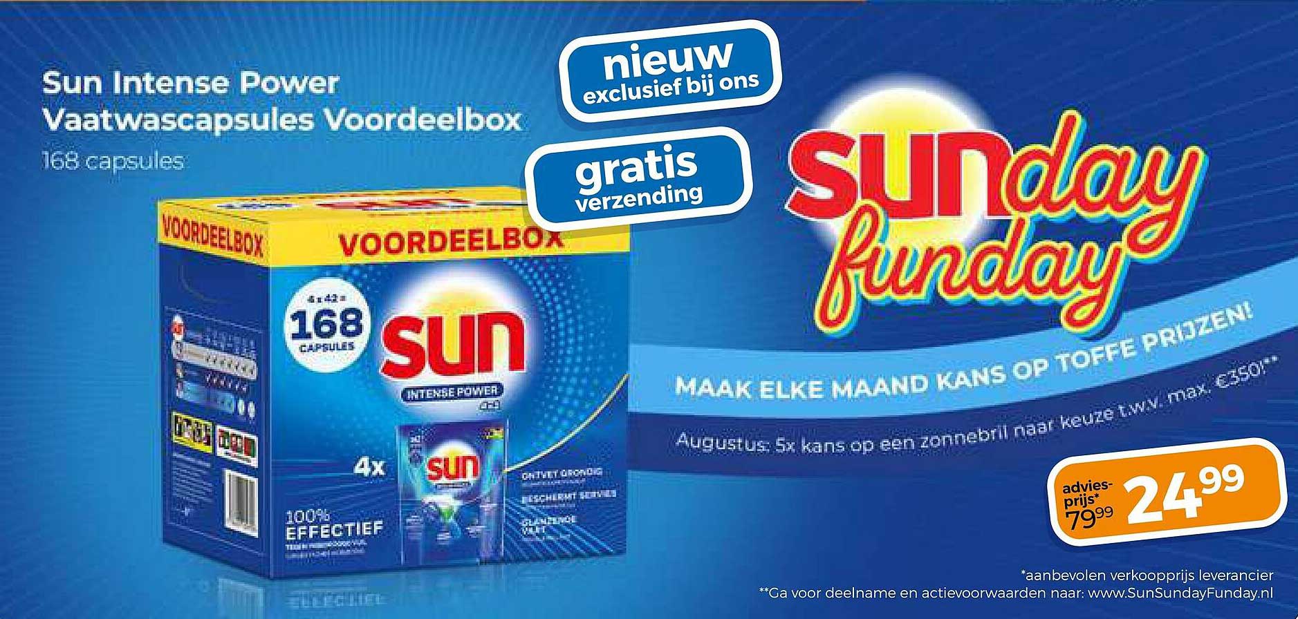 Sun Intense Power Vaatwascapsules Voordeelbox 168 capsules