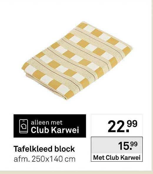 Tafellkeed block afm. 250x140 cm Met Club Karwei
