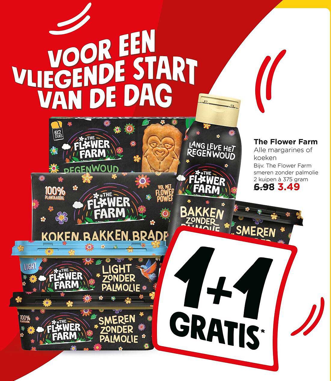 The Flower Farm Alle margarines of koeken 1+1 gratis