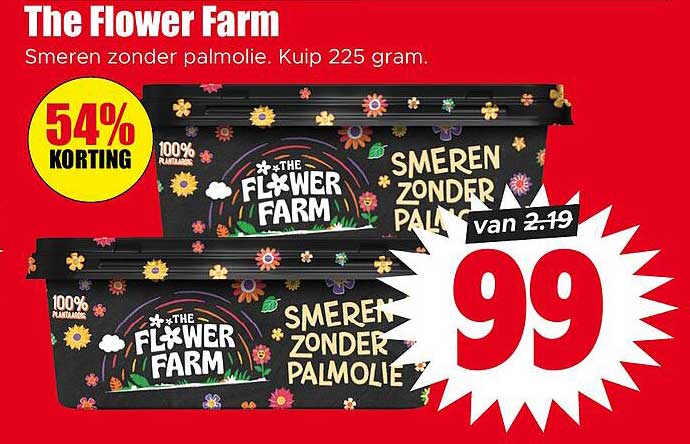 The Flower Farm Smeren zonder palmolie. Kuip 225 gram. 54% korting