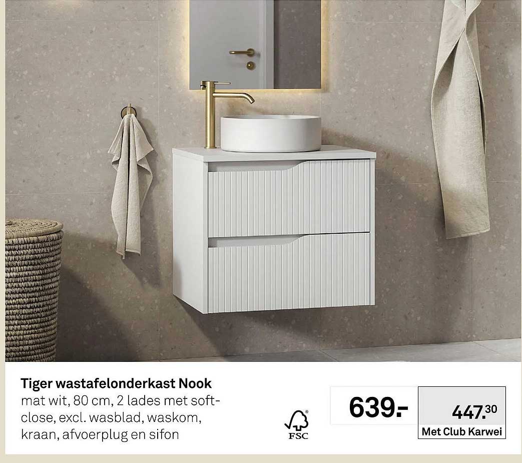 Tiger wastafelonderkast Nook
