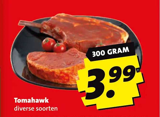 Tomahawk diverse soorten 300 GRAM