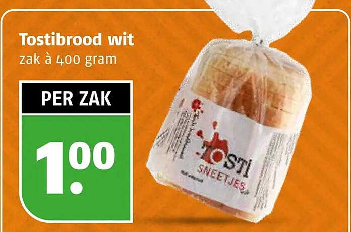 Tostibrood wit zak à 400 gram