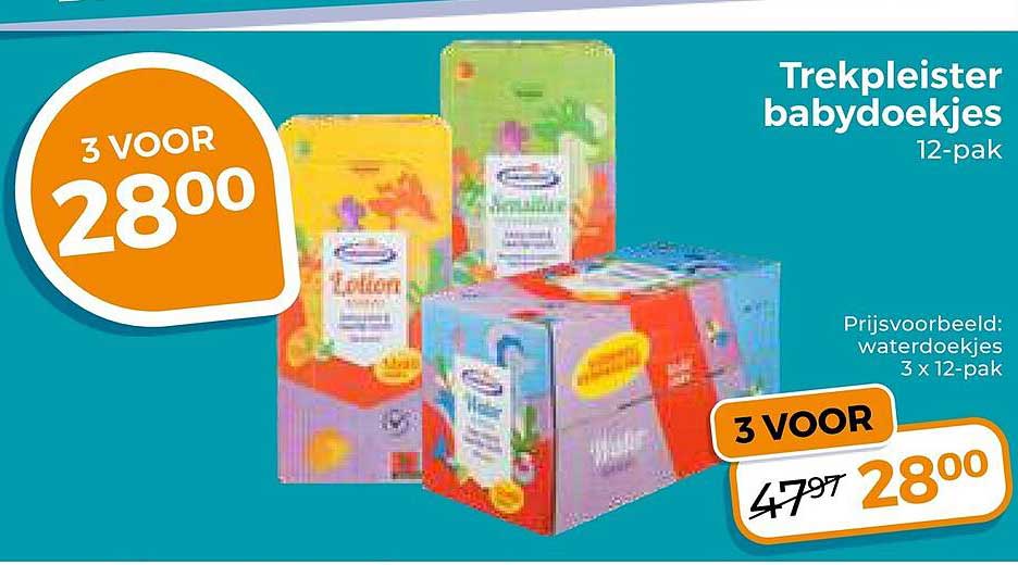 Trekpleister babydoekjes 12-pak 3 voor