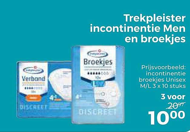 Trekpleister incontinentie Men en broekjes