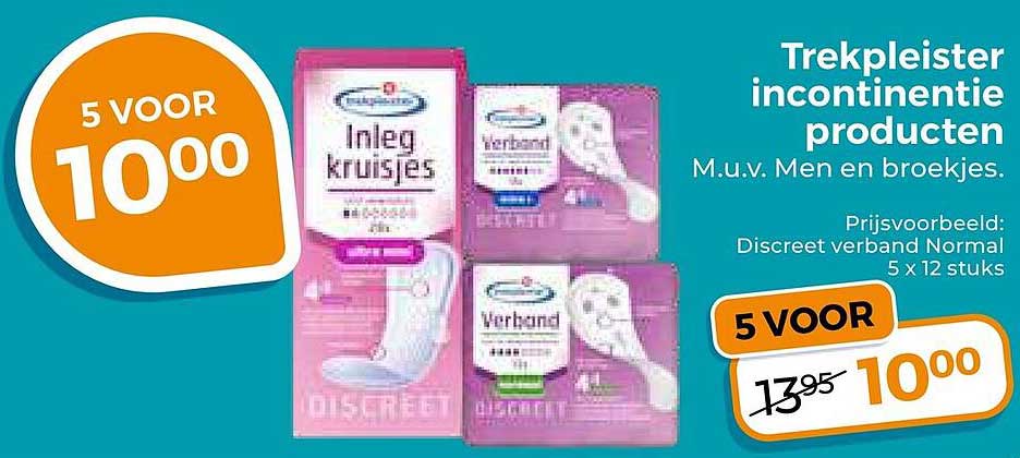 Trekpleister incontinentie producten