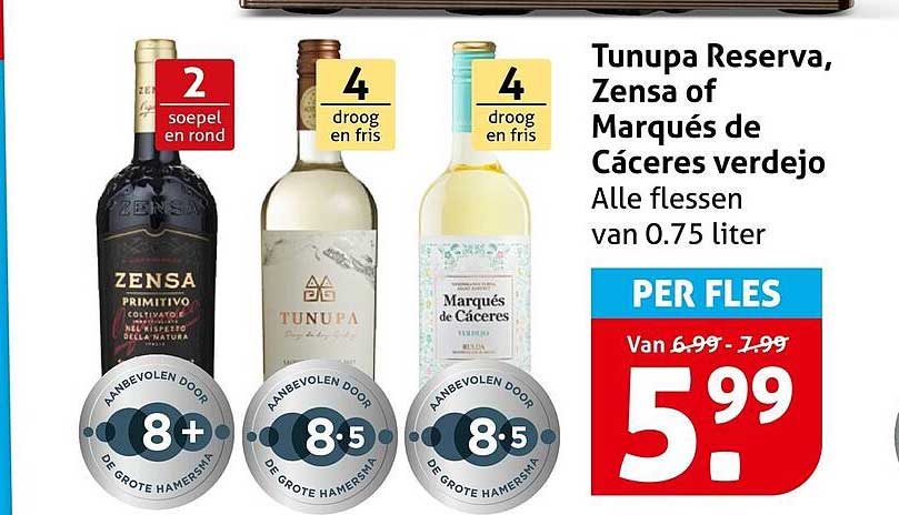 Tunupa Reserva, Zensa of Marqués de Cáceres verdejo