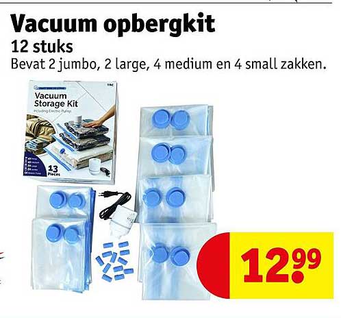 Vacuum opbergkit 12 stuks
