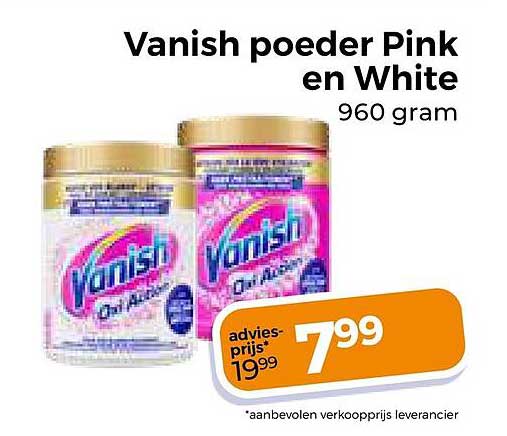 Vanish poeder Pink en White 960 gram