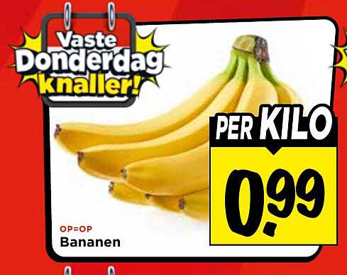 Vaste Donderdag Knaller! Bananen PER KILO