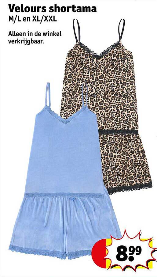 Velours shortama M/L en XL/XXL
