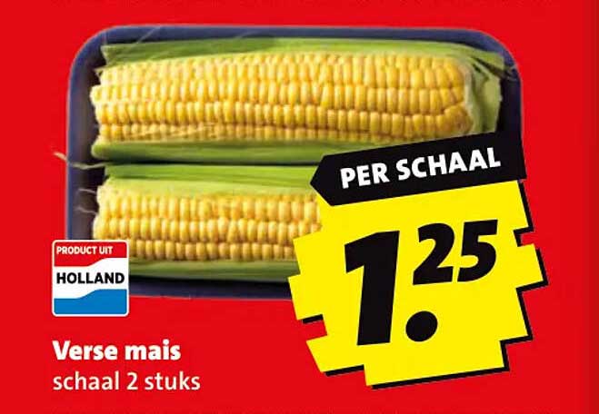 Verse mais schaal 2 stuks PER SCHAAL