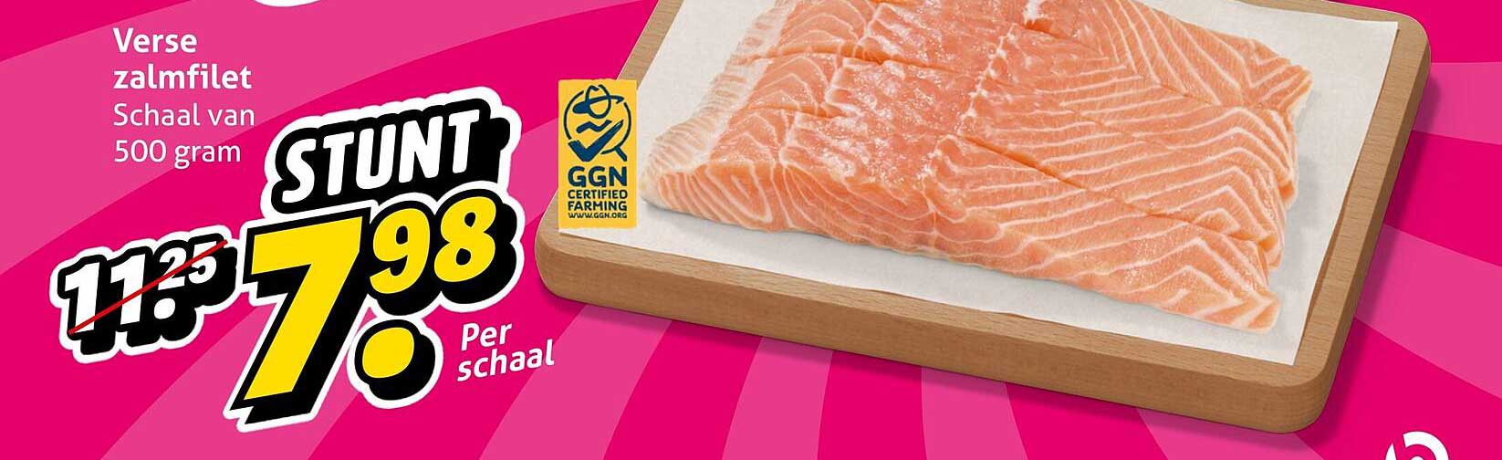Verse zalmfilet Schaal van 500 gram STUNT