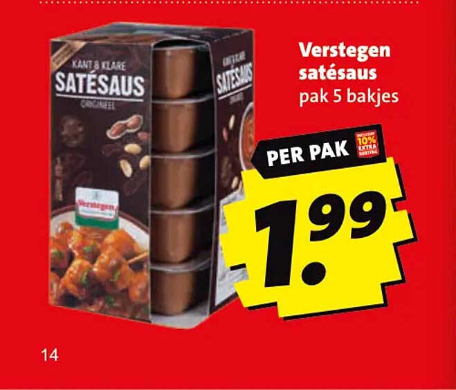 Verstegen satésaus pak 5 bakjes