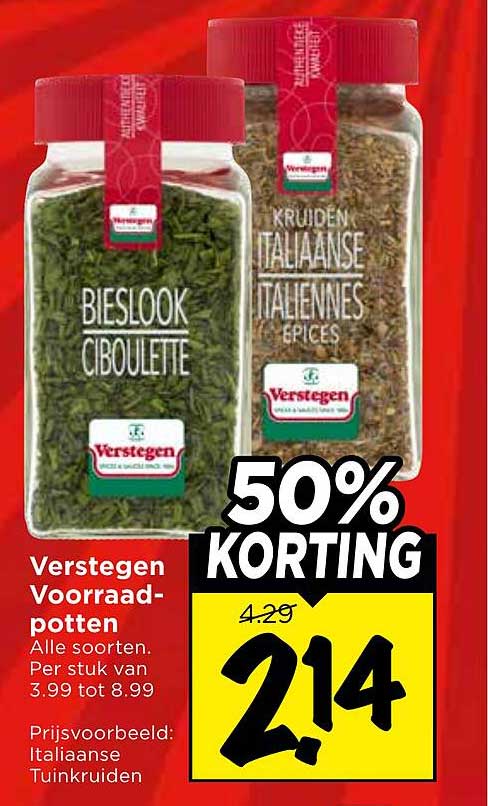 Verstegen Voorraadpotten 50% korting