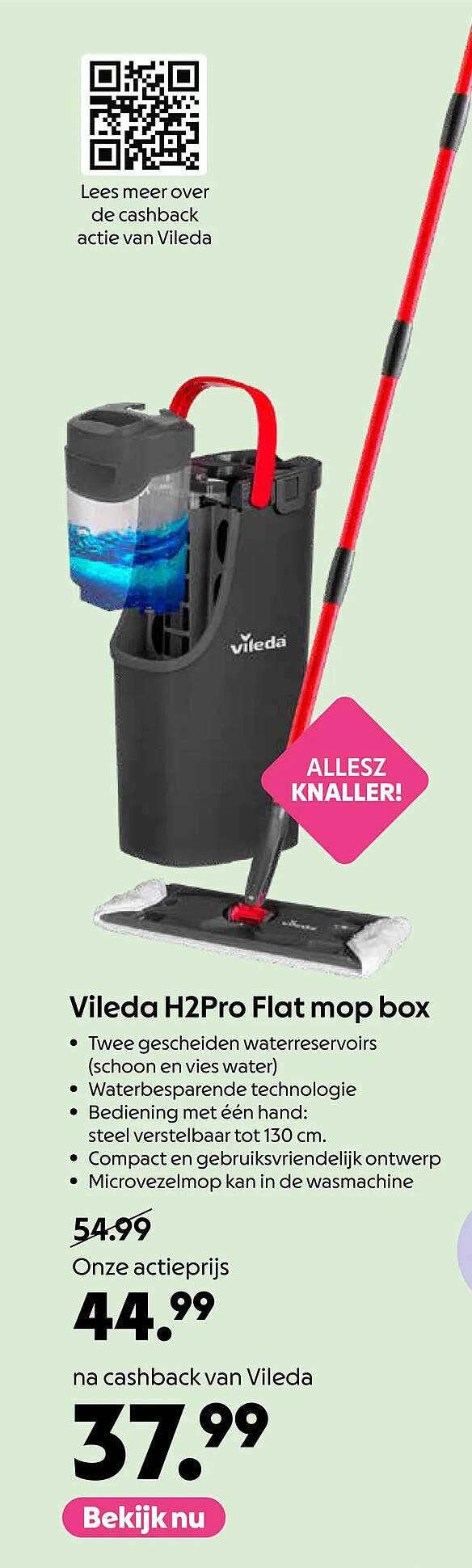 Vileda H2Pro Flat mop box