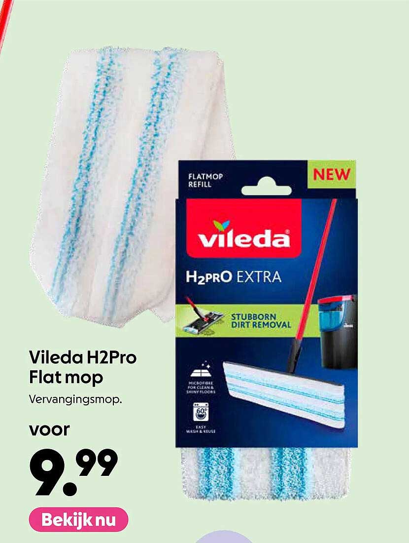 Vileda H2Pro Flat mop Vervangingsmop.