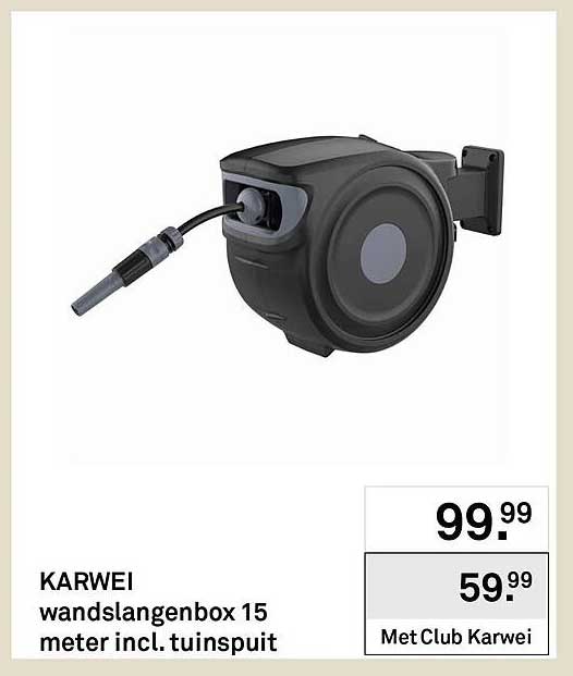 wandslangenbox 15 meter incl. tuinspuit