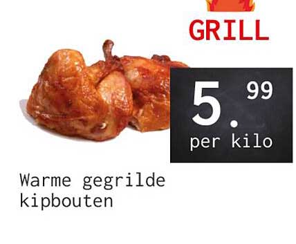 Warme gegrilde kipbouten