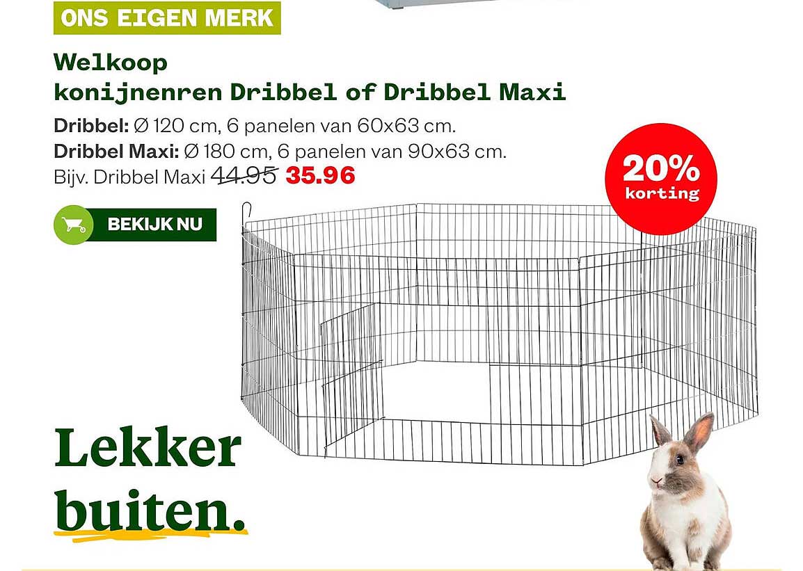 Welkoop konijnenren Dribbel of Dribbel Maxi