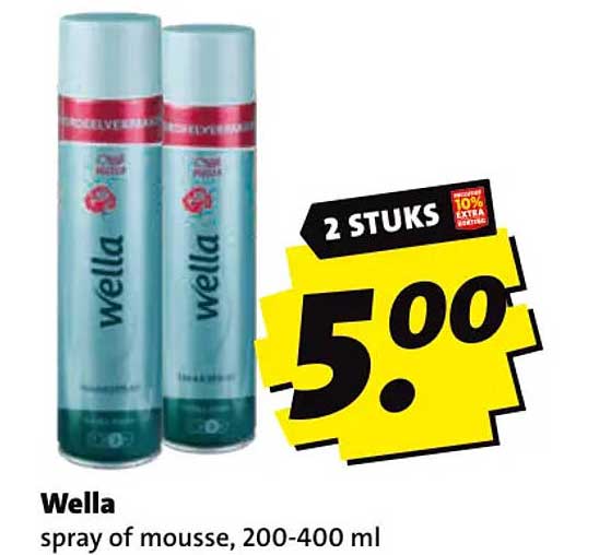 Wella spray of mousse, 200-400 ml 2 STUKS