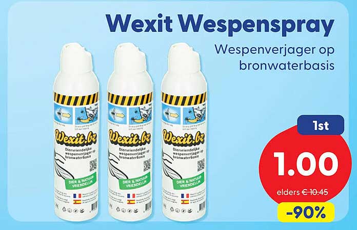 Wexit Wespenspray Wespverjager op bronwaterbasis 1st