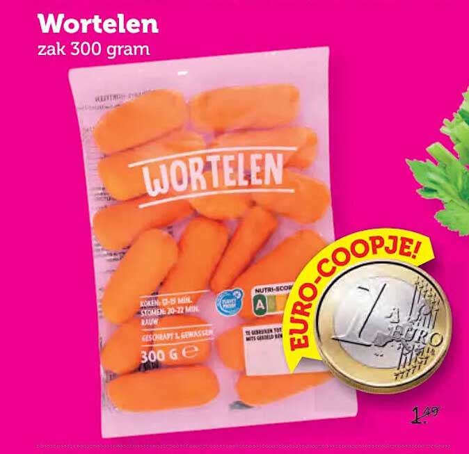 Wortelen zak 300 gram