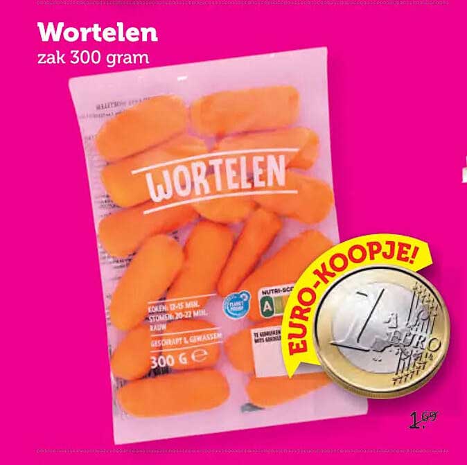 Wortelen zak 300 gram