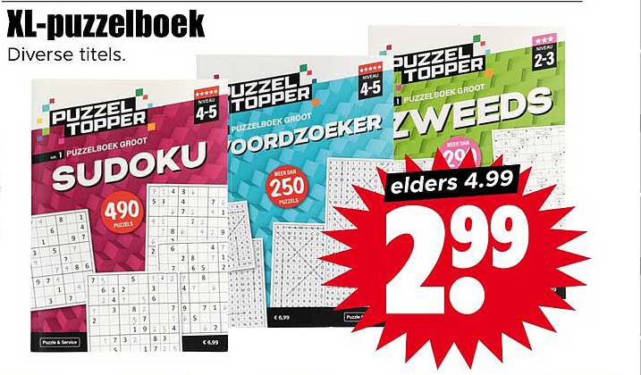 XL-puzzelboek Diverse titels.