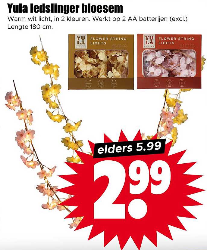 Yula ledslinger bloesem