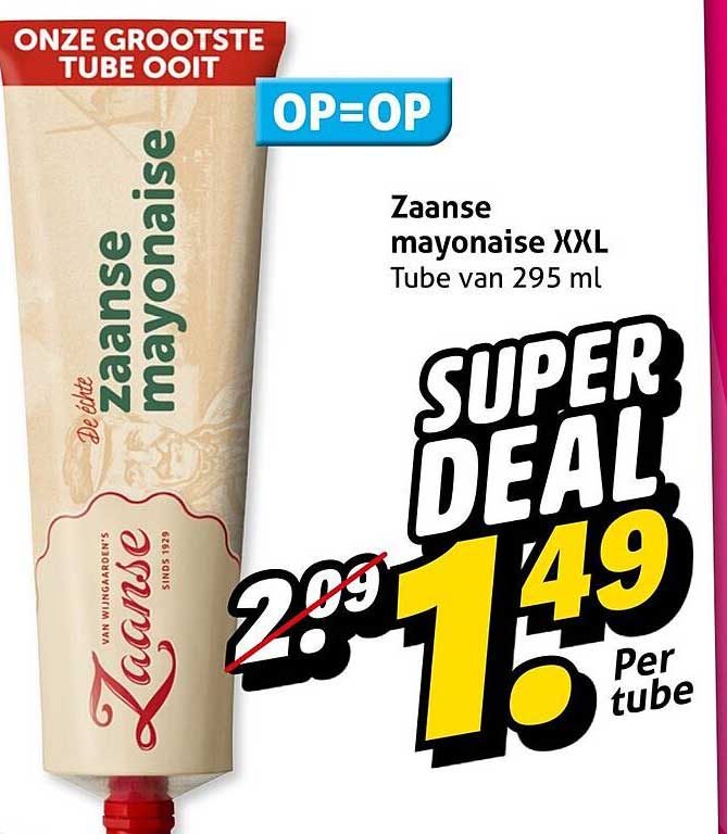 Zaanse mayonaise XXL Tube van 295 ml