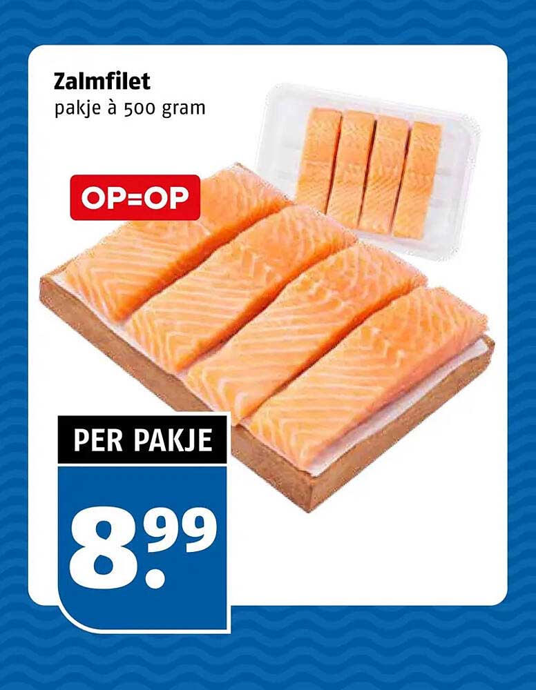Zalmfilet pakje à 500 gram OP=OP