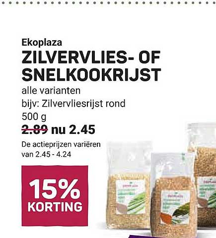 Zilvervlies- of snelkookrijst