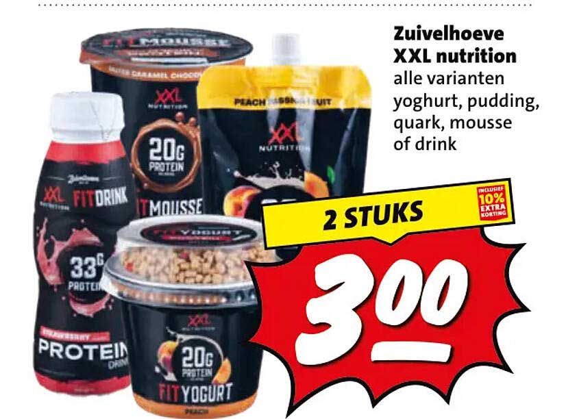 Zuivelhoeve XXL nutrition alle varianten yoghurt, pudding, quark, mousse of drink 2 STUKS