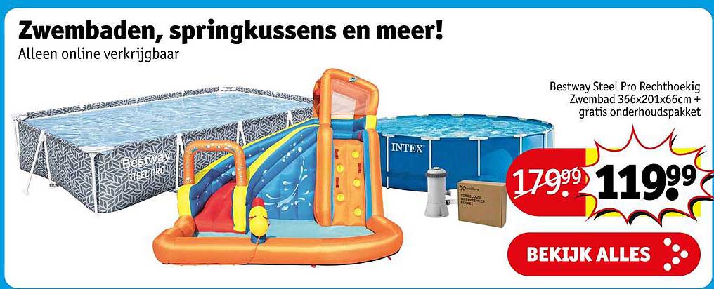 Zwembaden, springkussens en meer!